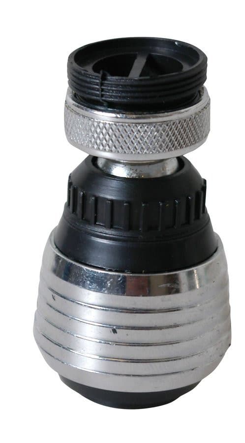 Perlator z przegubem i przełącznikiem, redukcja (M22x1 i M24x1) chrom i plastik