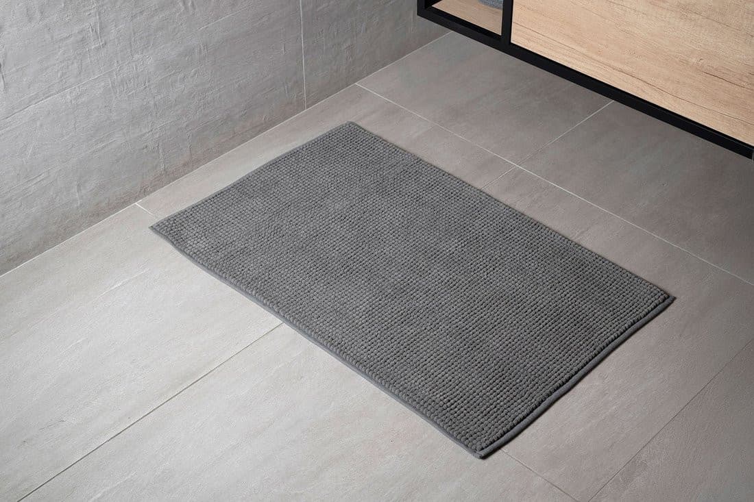 CHENILL dywanik łazienkowy 50x80cm, 100% polyester, szary