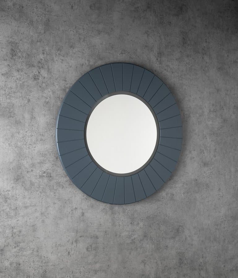 LUMIRO STRIP okrągłe lustro z oświetleniem LED w ramie średnica 90cm, siena