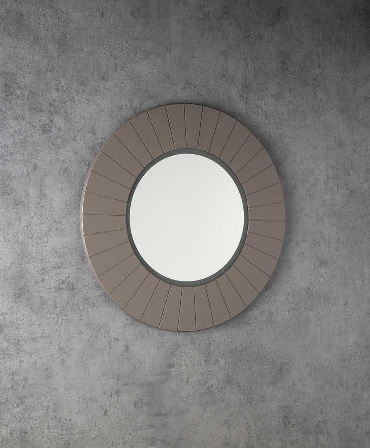 LUMIRO STRIP okrągłe lustro z oświetleniem LED w ramie średnica 90cm, agila