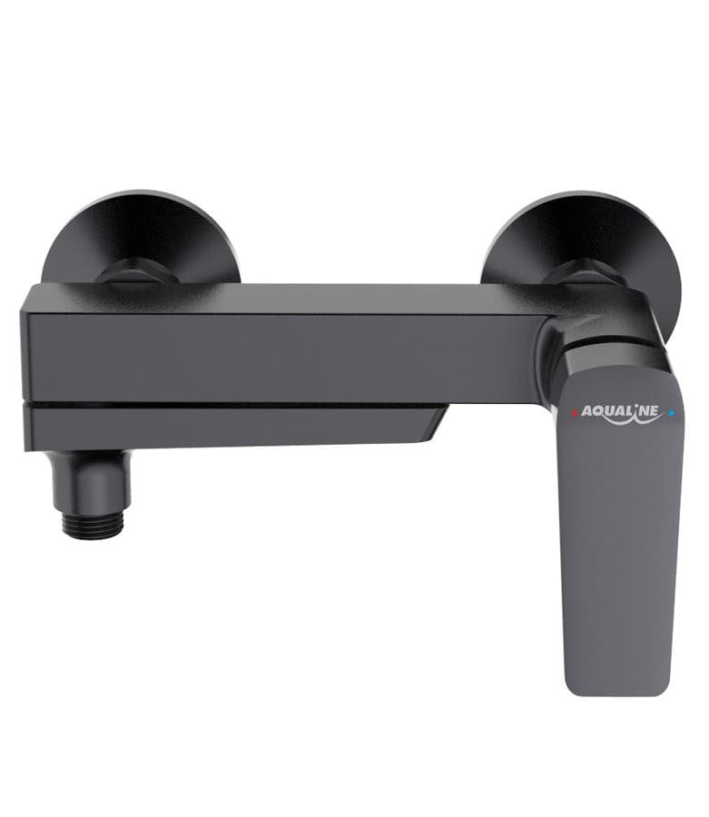 FLERY bateria wannowa/prysznicowa ścienna z obrotową wylewką, gun metal