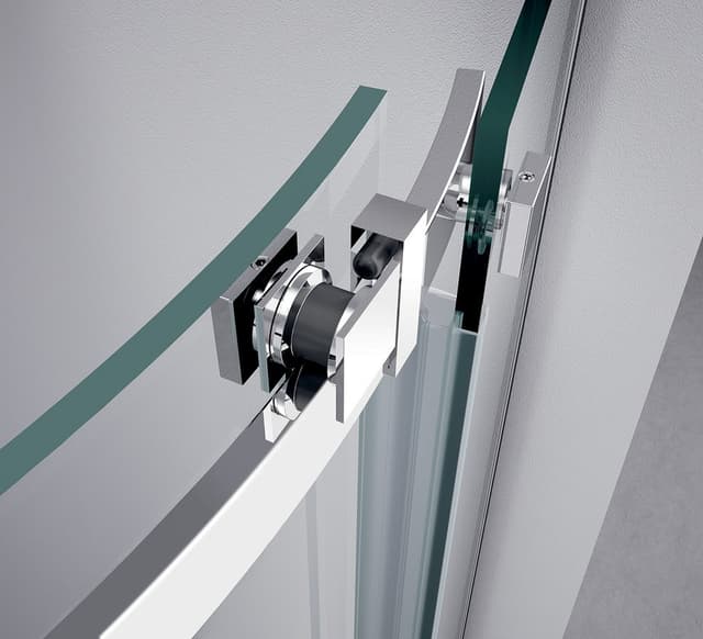 THRON SQUARE kabina prysznicowa półokrągła 900x900mm, szkło czyste, lewa