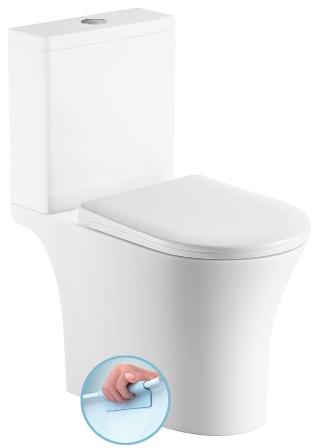 VITO kompakt WC, Rimless, odpływ poziomy/pionowy, biały