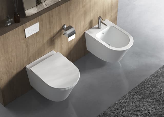 PACO SHORT WC wiszące, Rimless, 36x47,5cm, biały