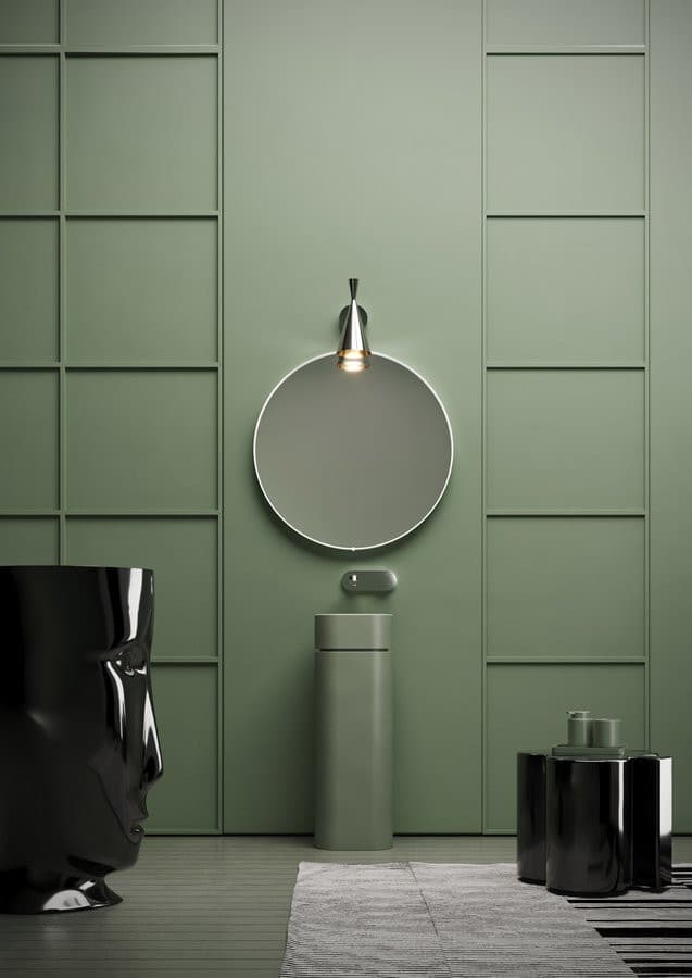 HAKO ceramiczna umywalka ścienna, 30x88.5x30cm, verde mat