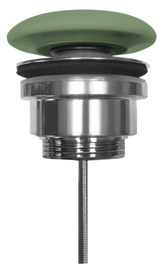 Odplyw umywalkowy, 5/4'', click-clack, korek ceramiczny, 5-65mm, verde mat