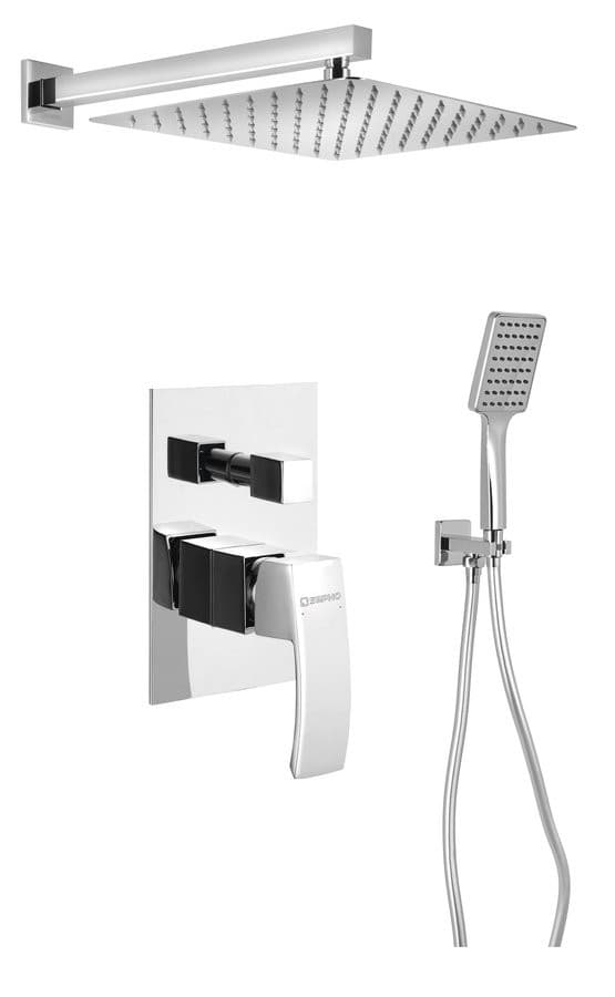 GINKO zestaw prysznicowy z baterią podtynkową, 2 wyjścia, chrom