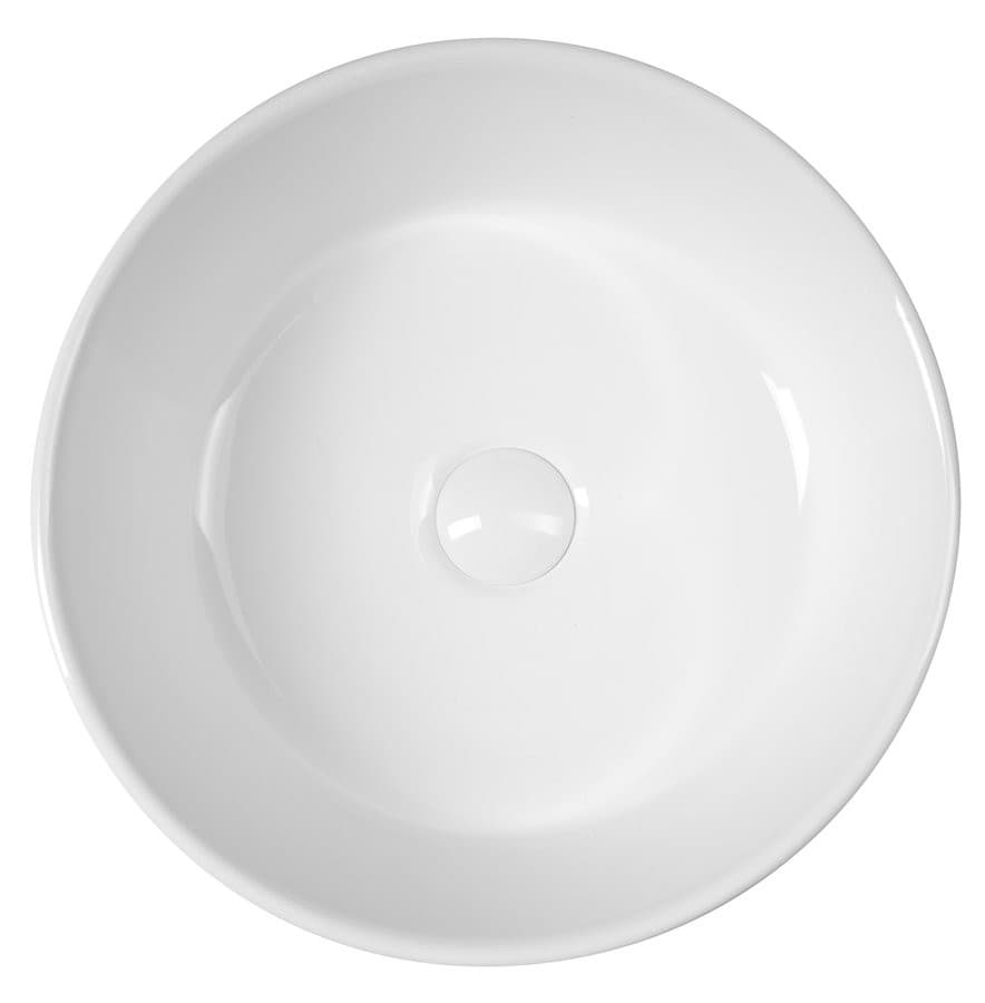 Umywalka ceramiczna nablatowa, średnica 40cm, biały