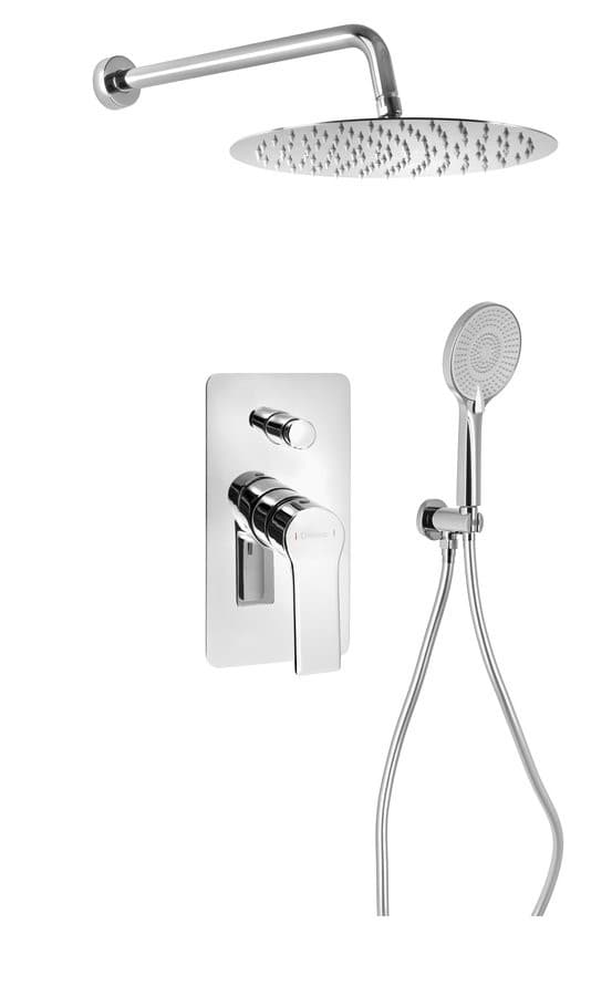 PAX zestaw natryskowy podtynkowy z baterią podtynkową, 2 wyjścia, chrom