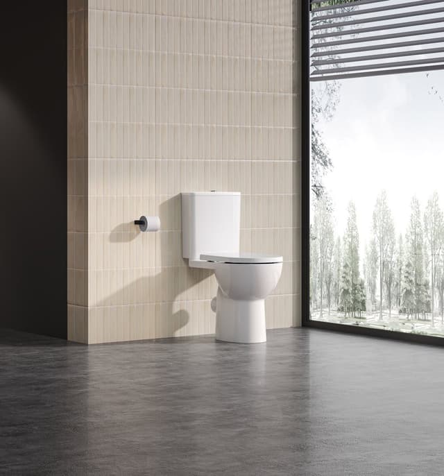 SANIVEX kompakt WC, wyższe siedzenia, Rimless, odpływ poziomy/pionowy, biały