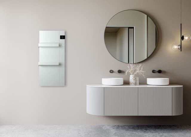 ONSEN EVO elektryczny grzejnik łazienkowy 400x900mm, 1000 W, biały