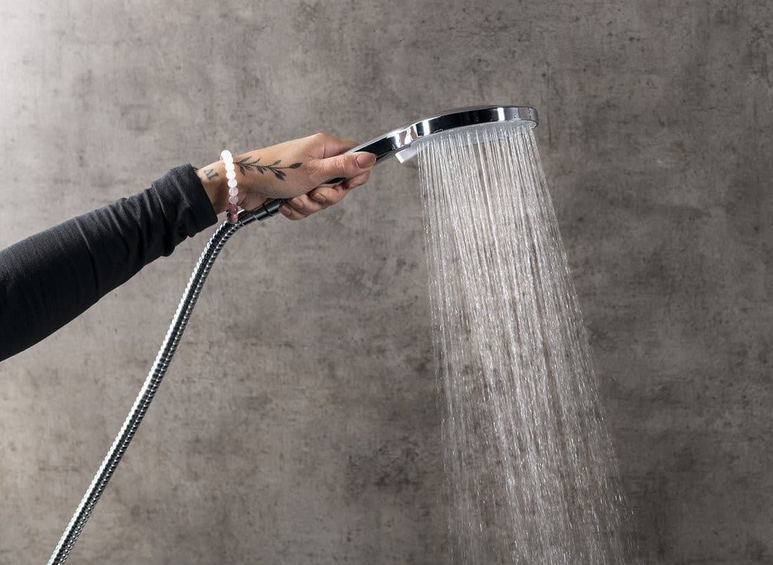 Słuchawka prysznicowa z masażem, 3 tryby, silikonowe dysze, średnica 120mm, ABS/jaśne złoto mat