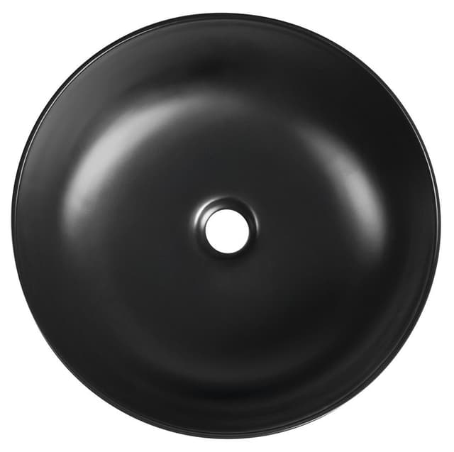 RONDEA umywalka ceramiczna nablatowa średnica 41cm, czarny mat