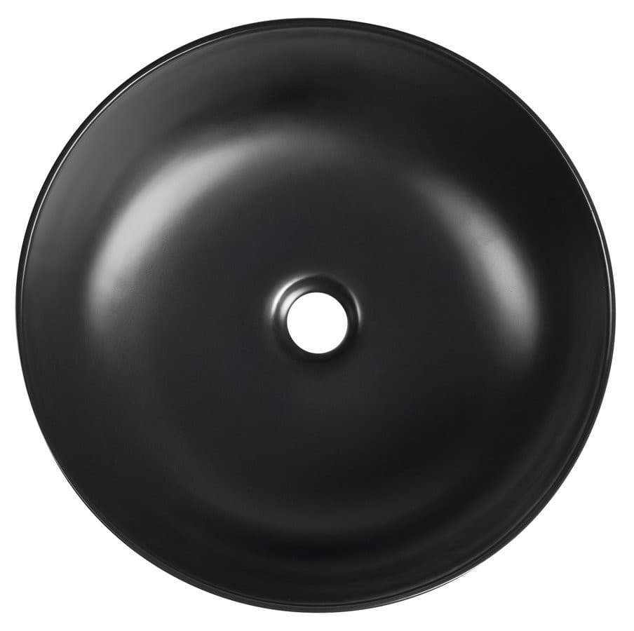 RONDEA umywalka ceramiczna nablatowa średnica 41cm, czarny mat
