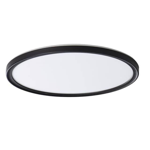 AZPO lampa sufitowa LED, średnica 420mm, 22W, 3000/4000/6000K, IP54, czarny mat
