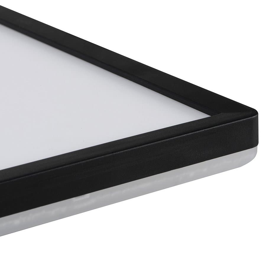 AZPO lampa sufitowa LED 300x300mm, 17,5W, 3000/4000/6000K, IP54, czarny mat