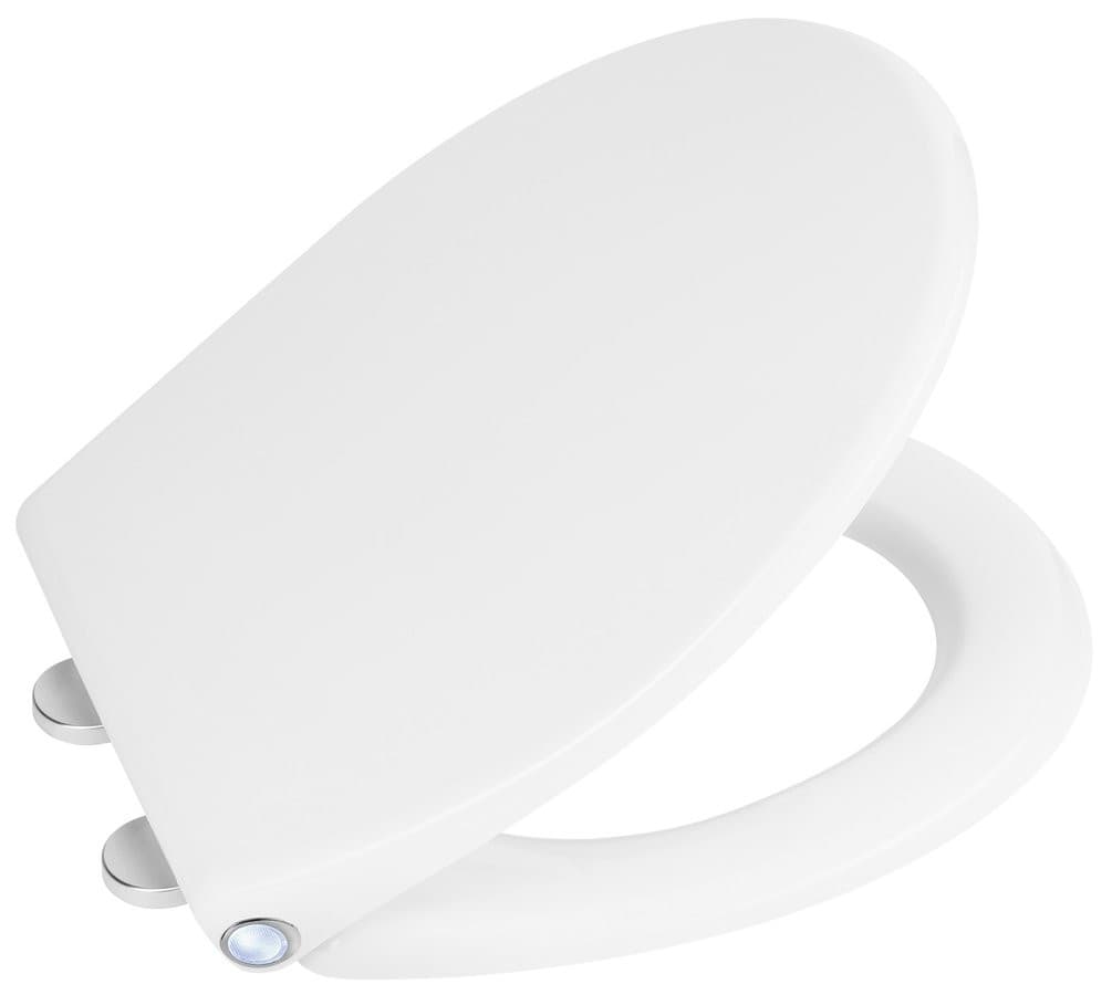 PHARO deska WC z oświetleniem LED, Soft Close, Easy Take, biały