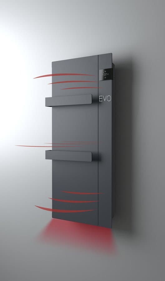 ONSEN EVO elektryczny grzejnik łazienkowy, 400x900mm, 1000 W, antracyt