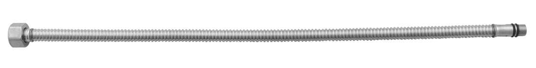 Przyłącze ze stali nierdzewnej, rura spiralna, M10x3/8", 40cm, chrom