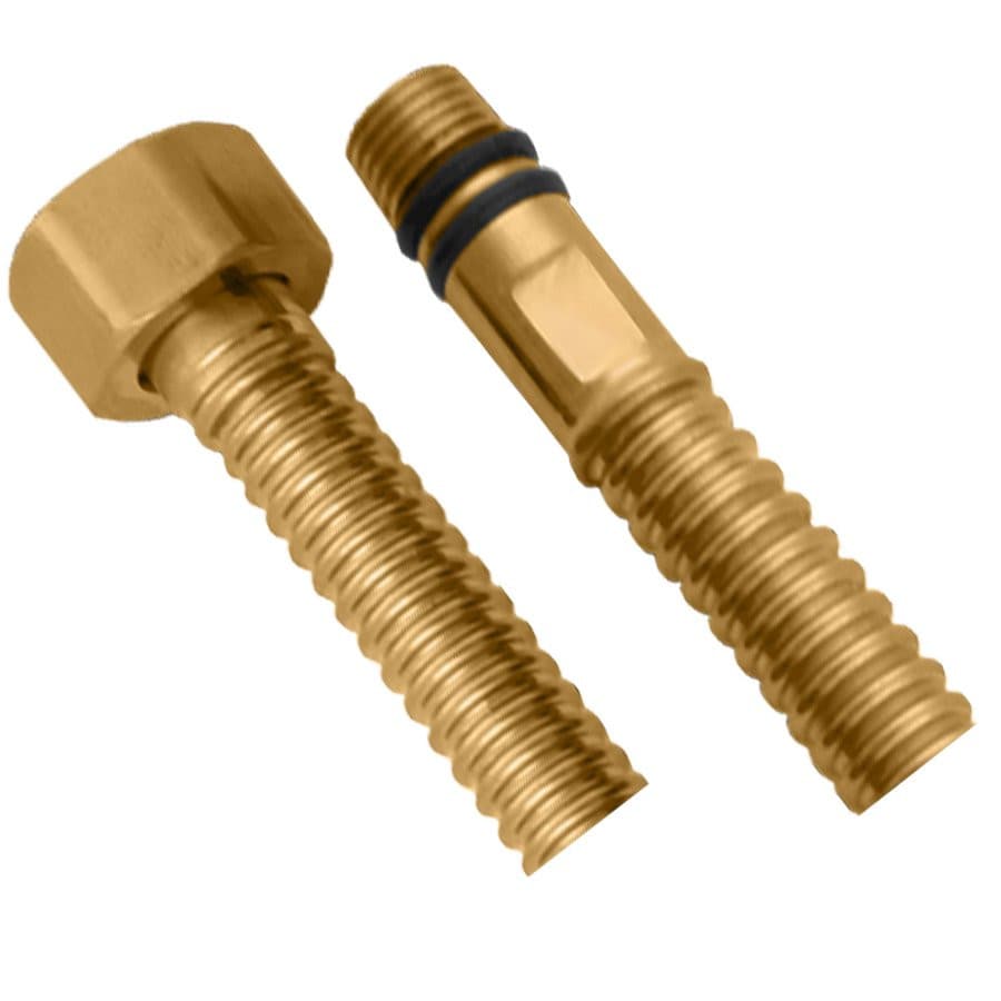 Przyłącze ze stali nierdzewnej, rura spiralna, M10x3/8", 40cm, złoto mat