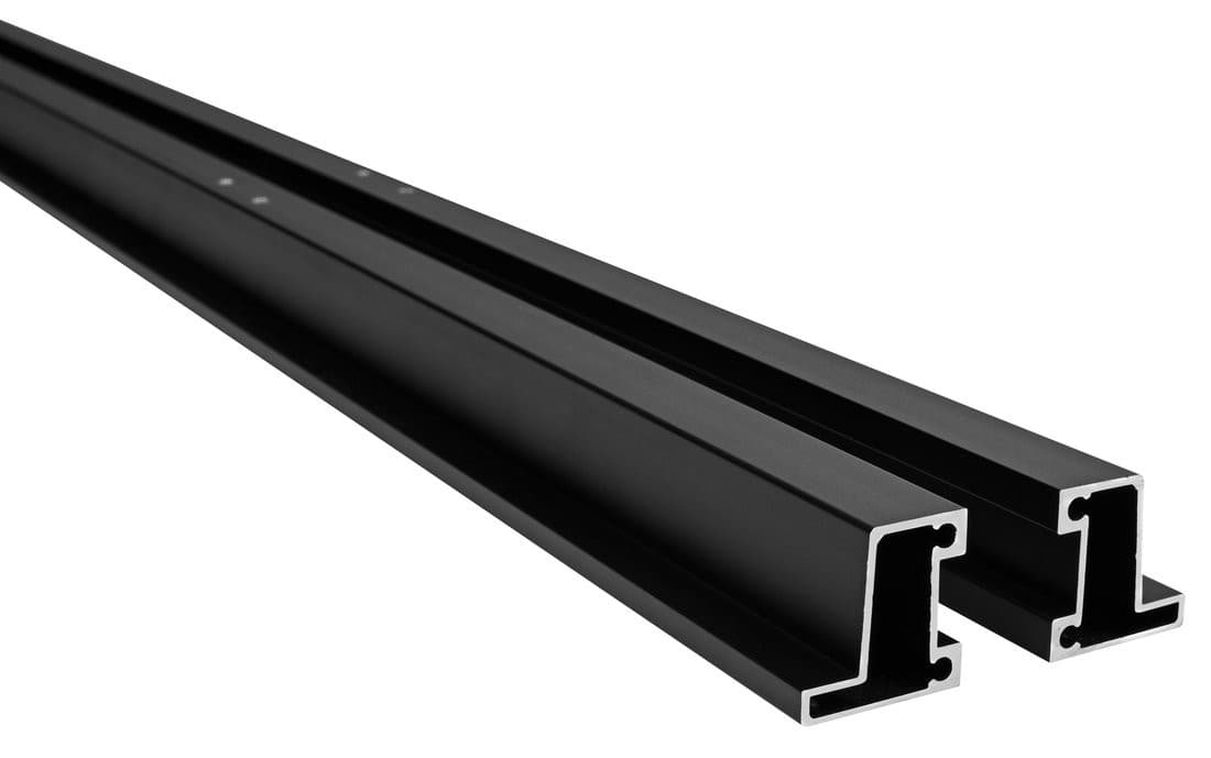 EASY BLACK zestaw poziomych regulowanych profili do drzwi obrotowych 1900mm