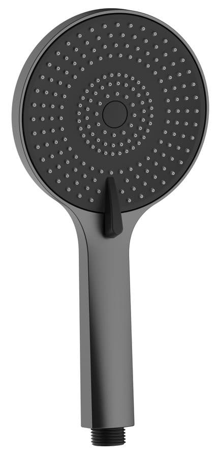 Słuchawka prysznicowa z masażem, 3 tryby, silikonowe dysze, średnica 120mm, ABS/gun metal