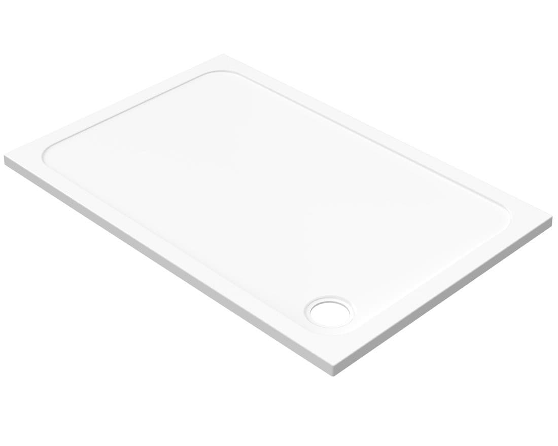 ELZA brodzik prysznicowy kompozitowy, kwadratowy 100x80cm, biały