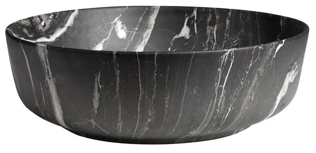 RONDEA umywalka ceramiczna nablatowa średnica 41cm, carnico marmor