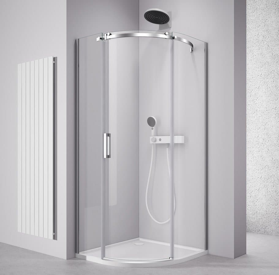 THRON ROUND kabina prysznicowa półokrągła 900x900mm, szkło czyste, prawy