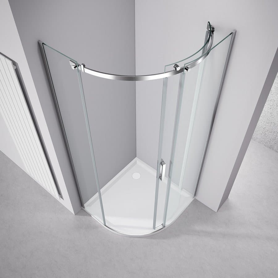 THRON ROUND kabina prysznicowa półokrągła 900x900mm, szkło czyste, prawy