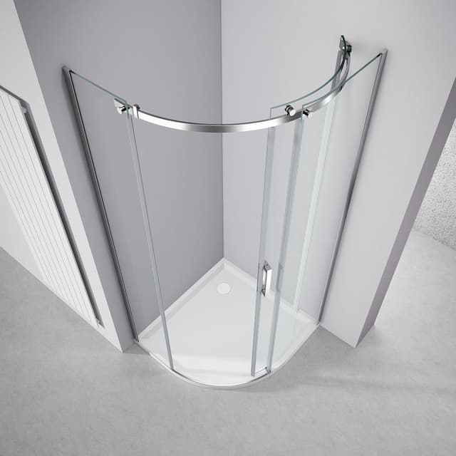 THRON ROUND kabina prysznicowa półokrągła 900x900mm, szkło czyste, prawy