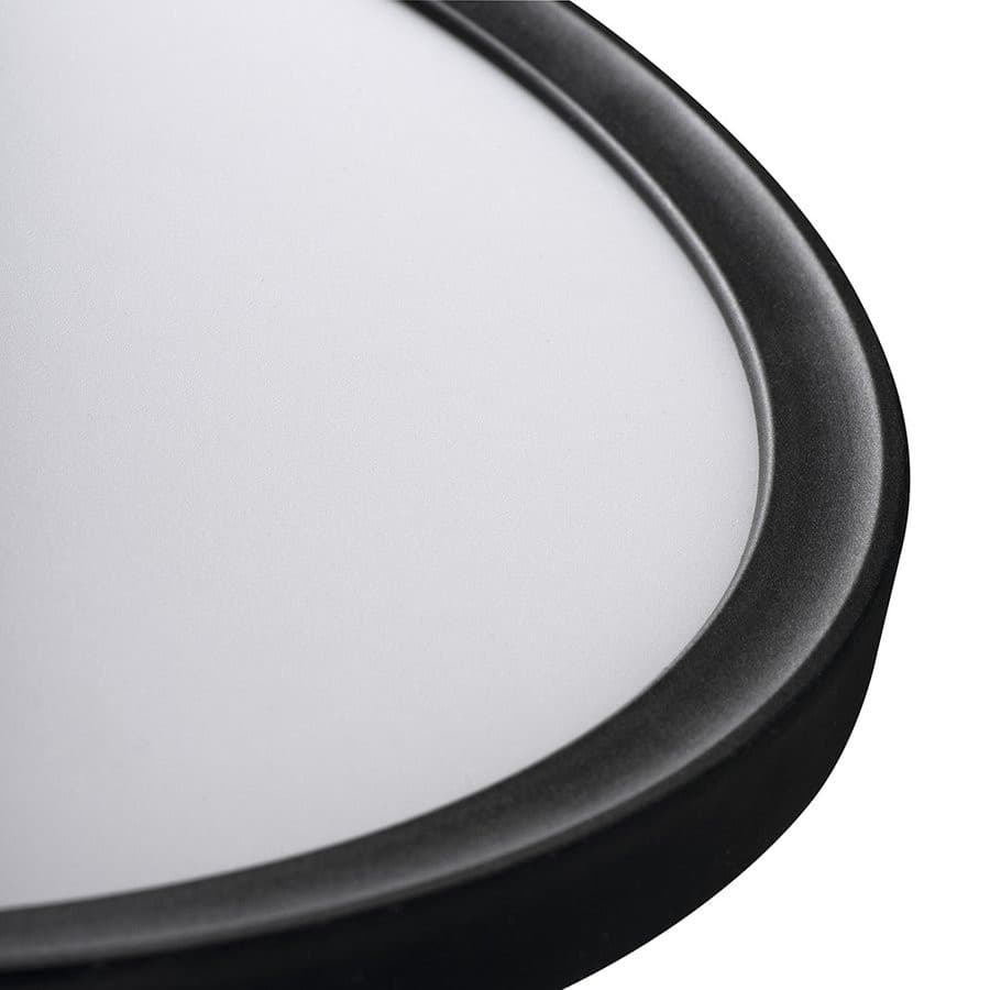 AZPO lampa sufitowa LED, średnica 225mm, 11,8W, 3000/4000/6000K, IP54, czarny mat