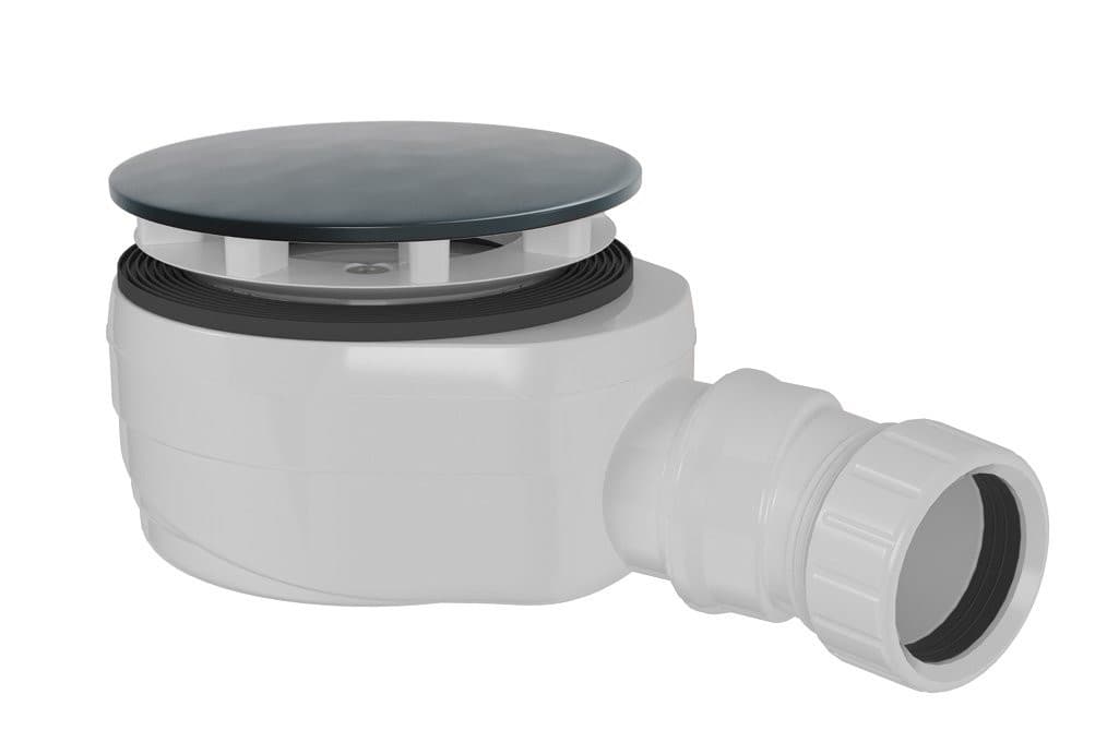 Syfon do brodzików, średnica 90mm, DN40, niski, maskownica gun metal