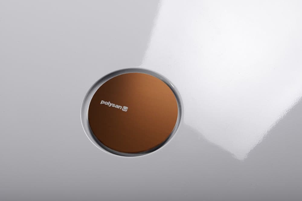 MIRAI syfon do brodzików, średnica 90mm, DN40, maskownica miedź mat