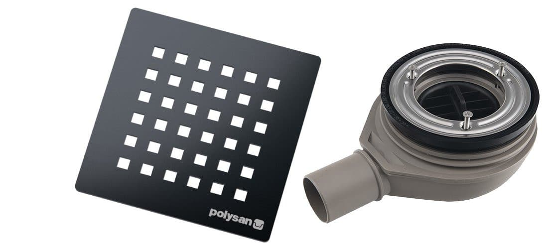 FLEXIA syfon do brodzików, średnica 90mm, DN40, maskownica gun metal