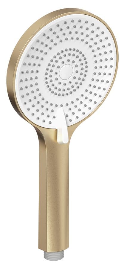 Słuchawka prysznicowa z masażem, 3 tryby, silikonowe dysze, średnica 120mm, ABS/jaśne złoto mat