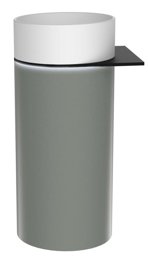 OASIS Umywalka ceramiczna wolnostojąca 40x89x48cm, półka ścienna, verde