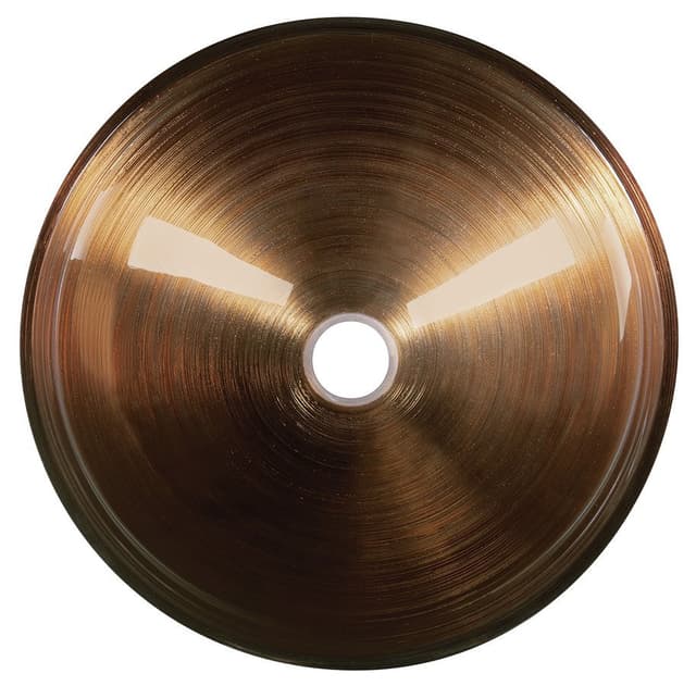 MURANO WENGE umywalka szklana nablatowa, średnica 40cm, miedź/srebrny