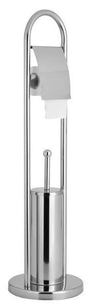 SAMBA stojan z podstawą, szczotką toaletową i uchwytem na papier toaletowy, chrom
