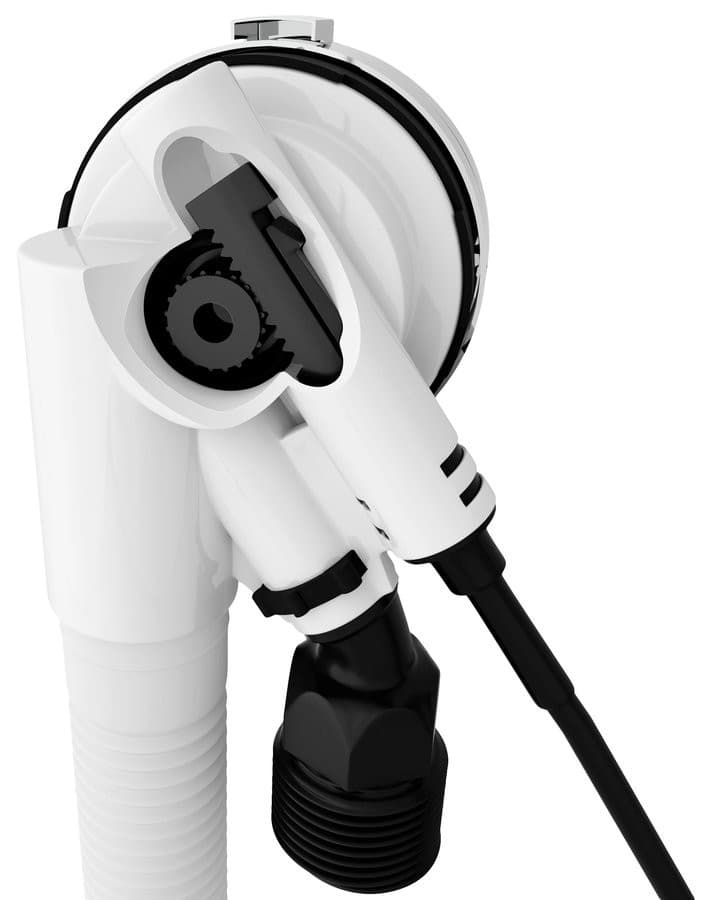 Zestaw wannowy z odpływem, mechanizmem bovdena, długość 600mm, korek 72mm, złoto