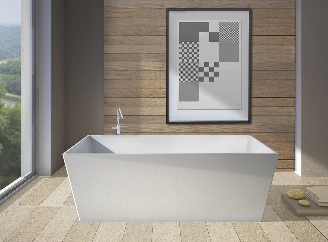 KVADRIE wanna kompozytowa 1590x650x550mm, objętość 360l, biały połysk