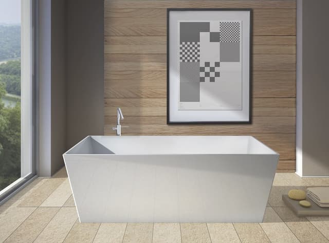 KVADRIE wanna kompozytowa 1590x650x550mm, objętość 360l, biały połysk