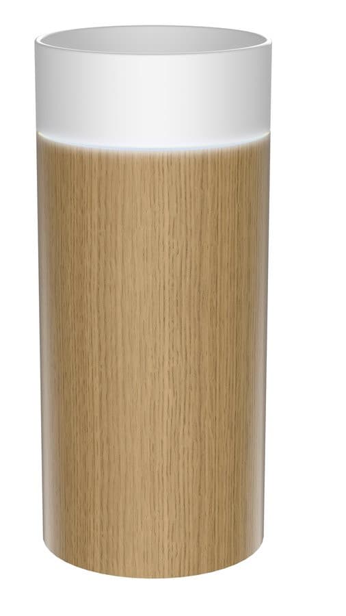 OASIS umywalka ceramiczna wolnostojąca ø 40x89cm, biała/dąb Alabama