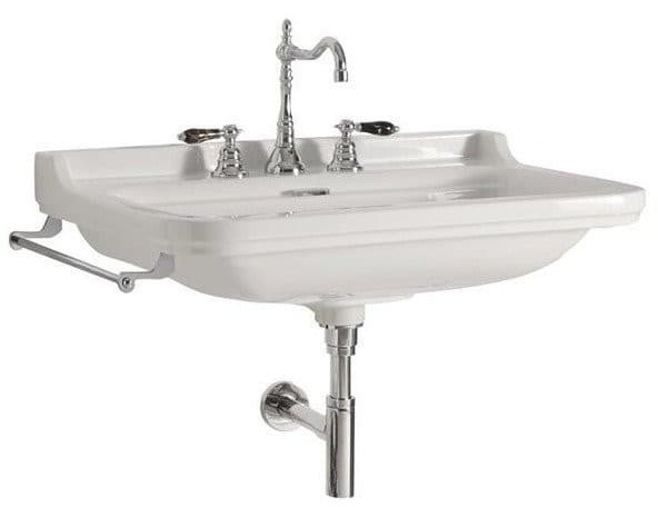 WALDORF umywalka ceramiczna 60x55cm, z 3 otworami na baterię, biały