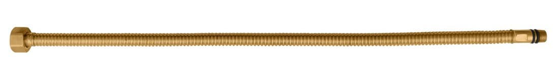 Przyłącze ze stali nierdzewnej, rura spiralna, M10x3/8", 40cm, złoto mat