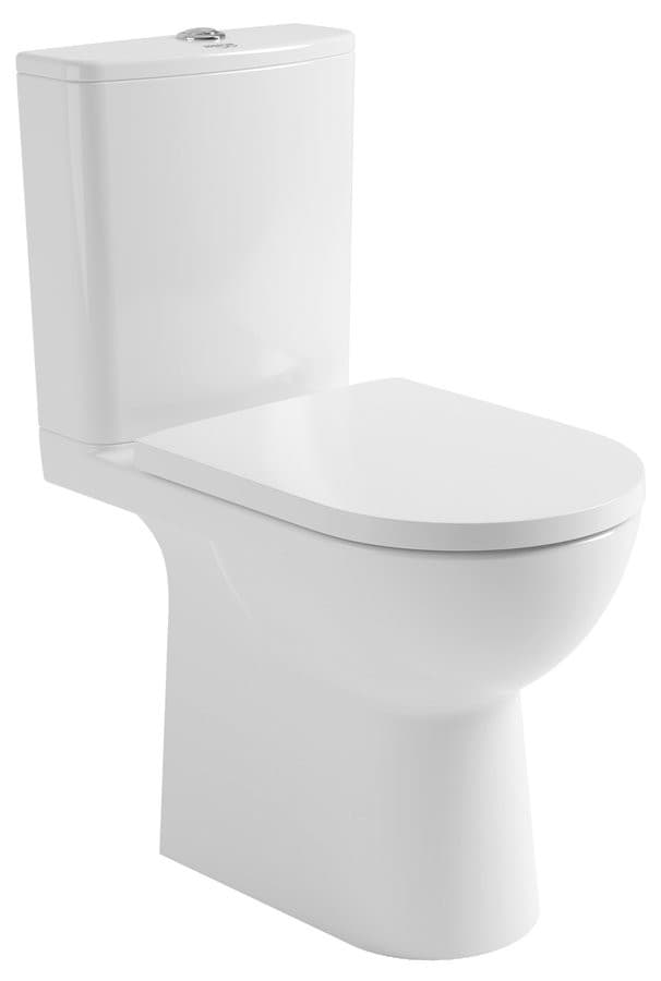 TALAMO miska do kompaktu WC, Rimless, 63x35,5cm, odpływ pionowy/poziomy, biały