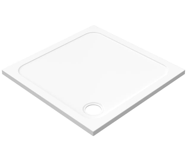 ELZA brodzik prysznicowy kompozitowy, kwadratowy 80x80cm, biały