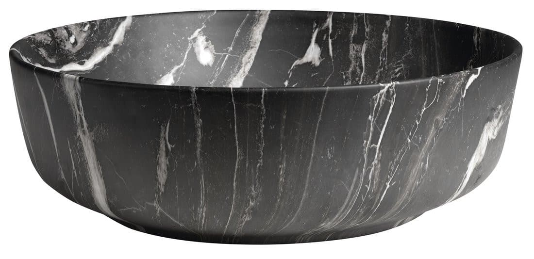 RONDEA umywalka ceramiczna nablatowa średnica 41cm, carnico marmor