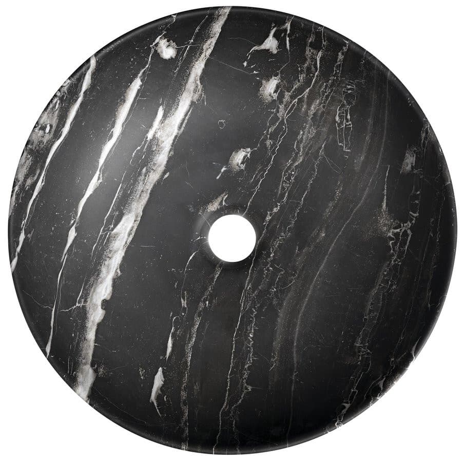 RONDEA umywalka ceramiczna nablatowa średnica 41cm, carnico marmor