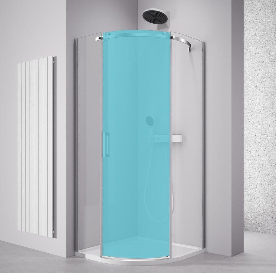 THRON COMPONENT kabina prysznicowa półokrągła 900x900mm, szkło czyste, prawy